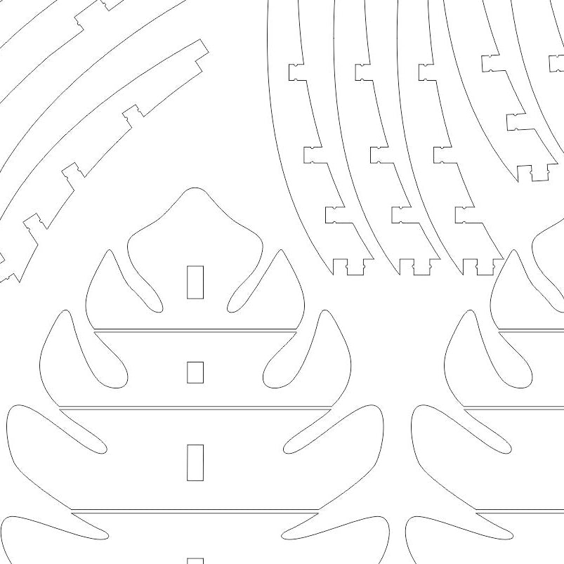 Planta Monstera 3D - Archivo de corte láser SVG y DXF