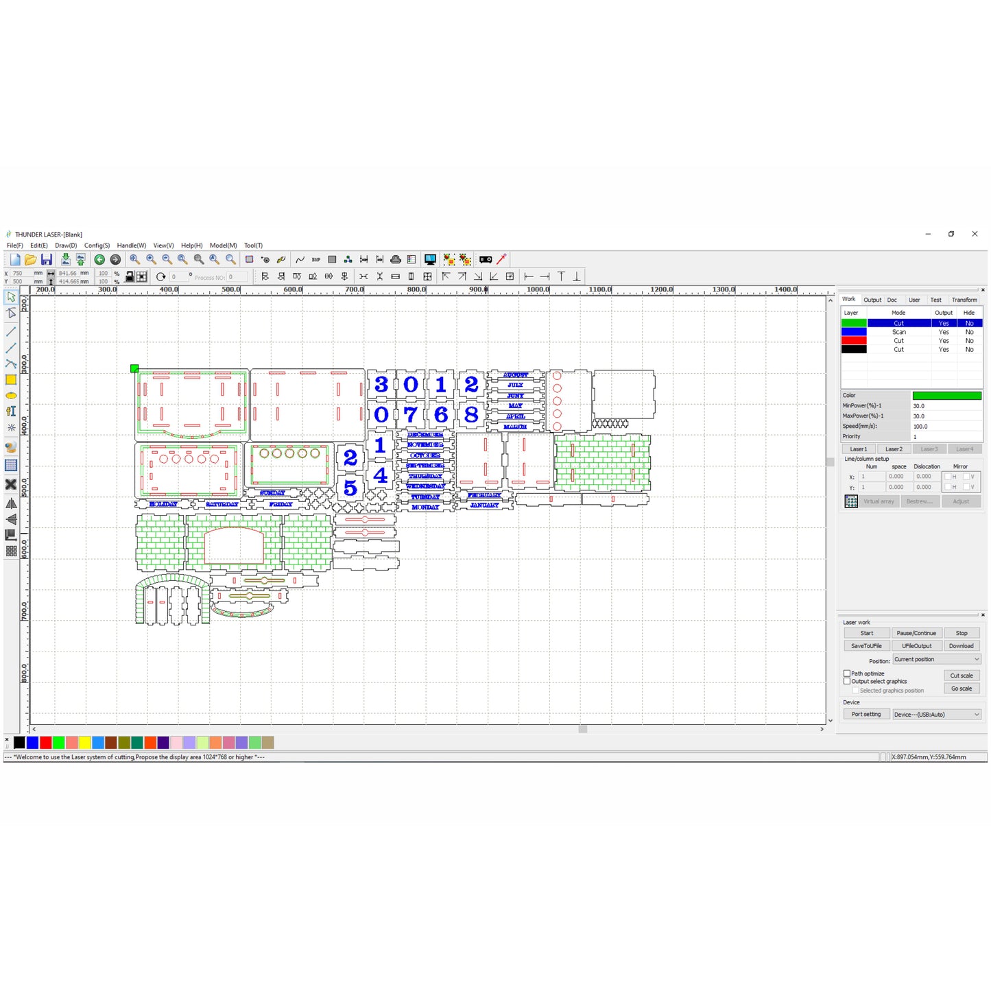 Perpetual calendar & Pen holder Fireplace