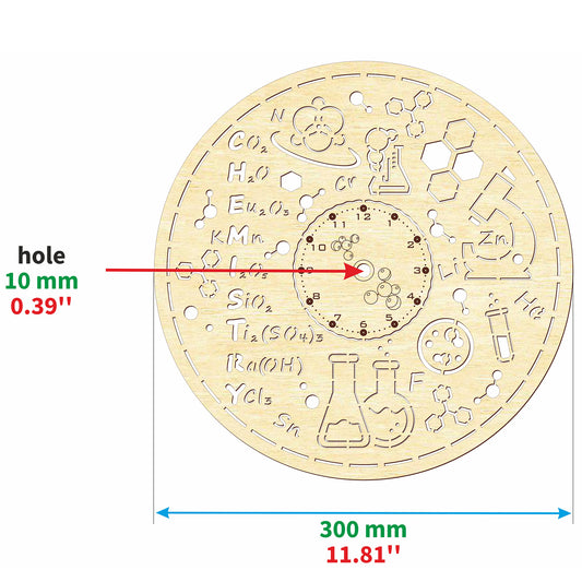 Clock face "Chemistry"