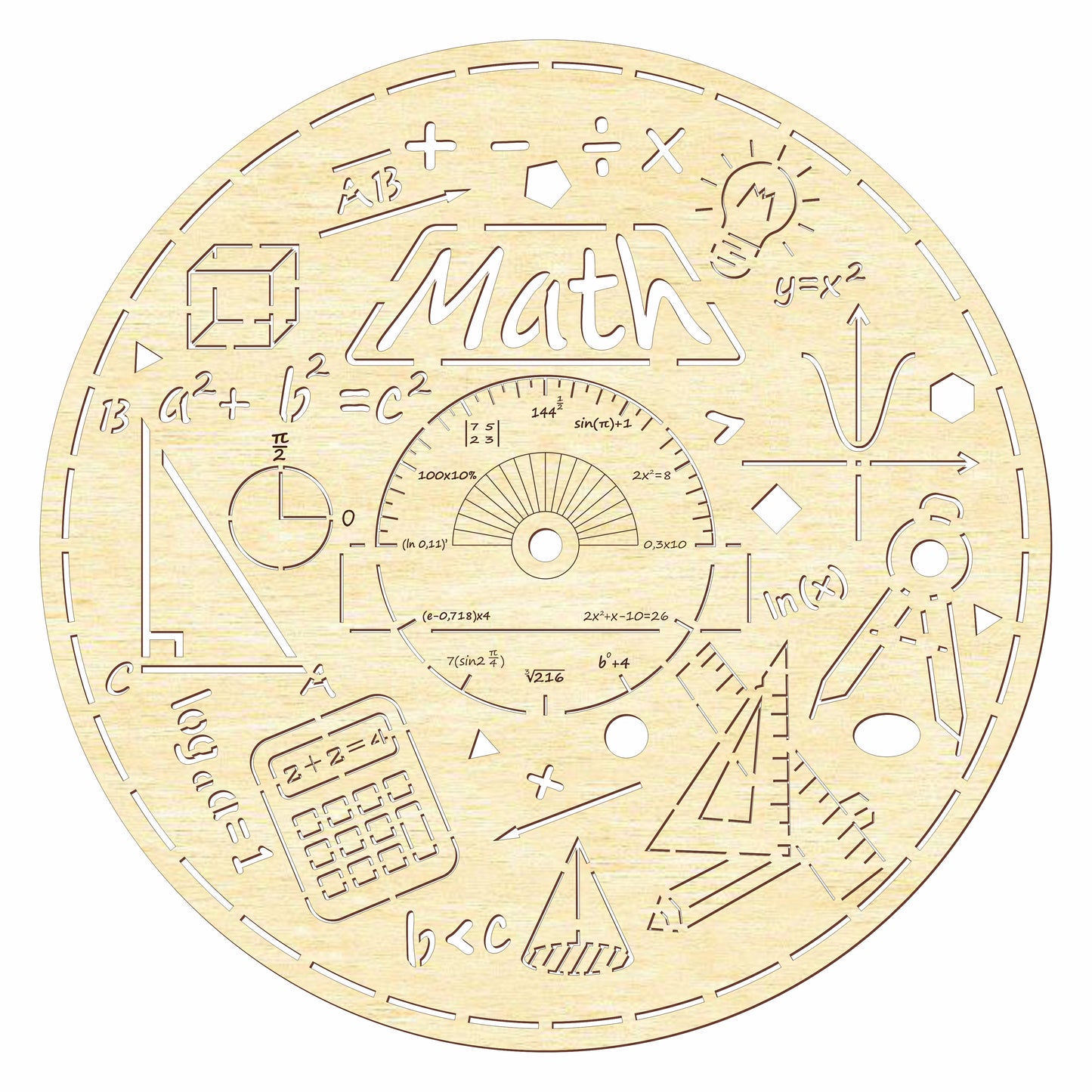 Clock face "Math"