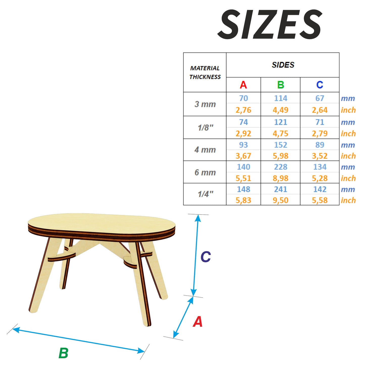 Table and chairs