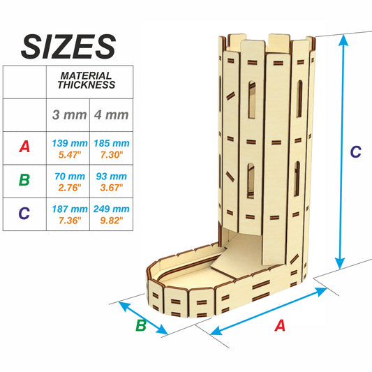 Round Dice Tower "Castle"