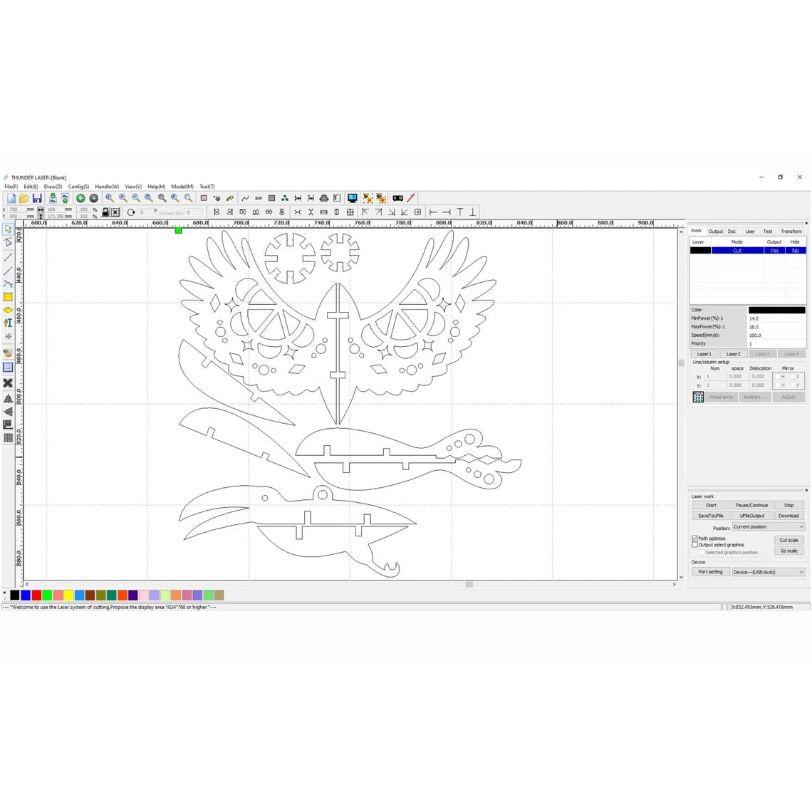 Adorno de tucán - Archivo de corte láser SVG y DXF