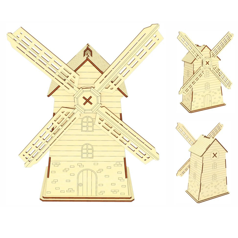 Hucha Molino - Archivo de corte láser SVG y DXF