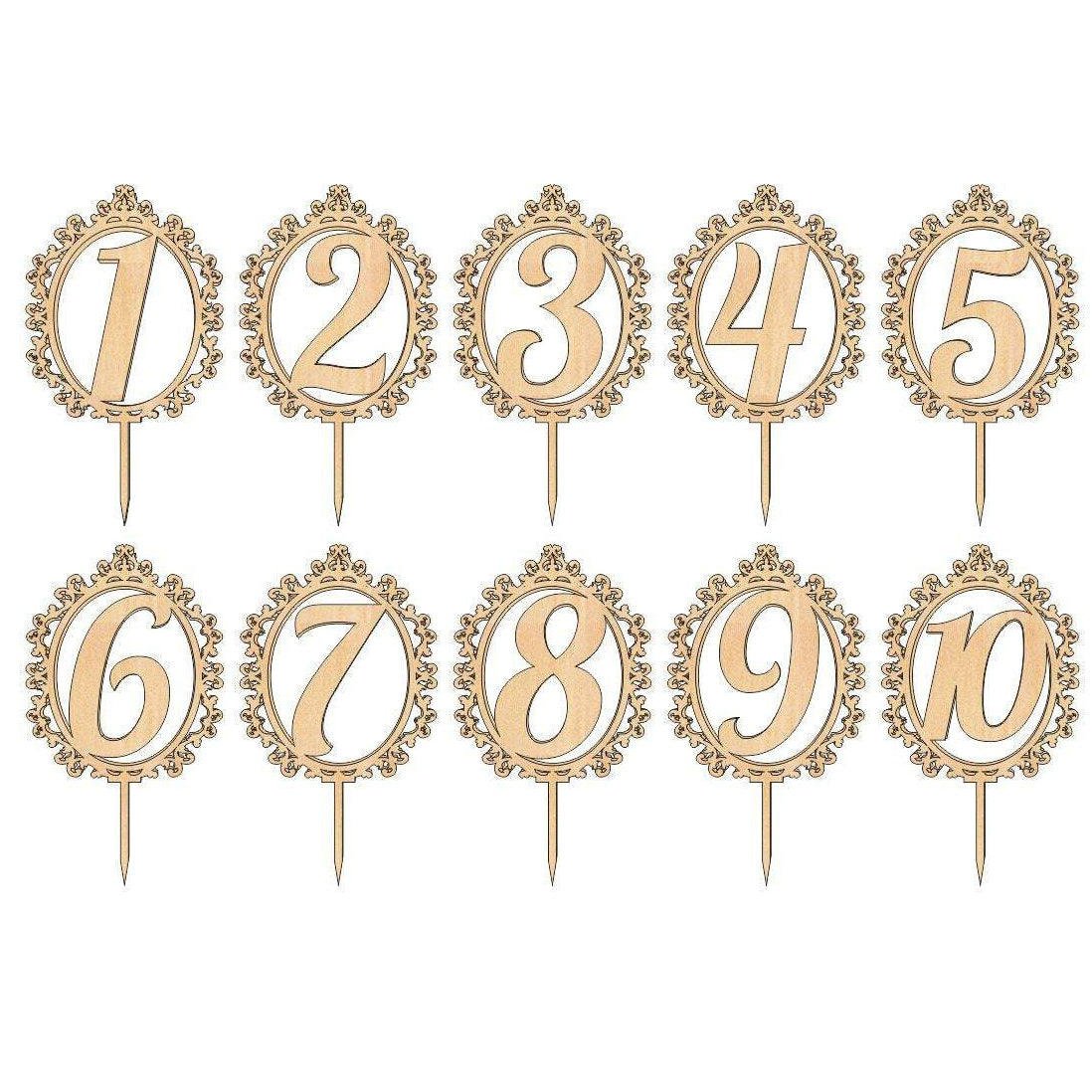 Weeding toppers number