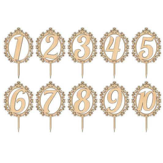 Weeding toppers number - Laser Cut File SVG & DXF
