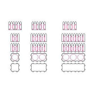 Juego de 3 soportes para huevos de Pascua - Archivo de corte láser SVG y DXF