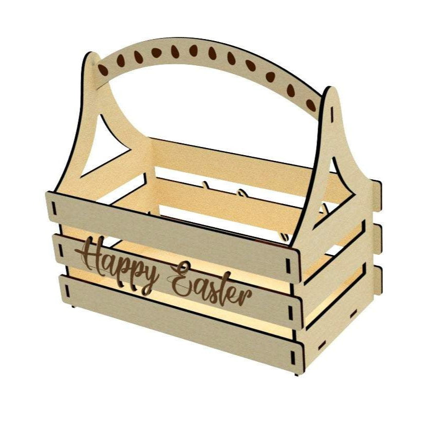 Juego de 3 decoraciones de Pascua - Archivo de corte láser SVG y DXF