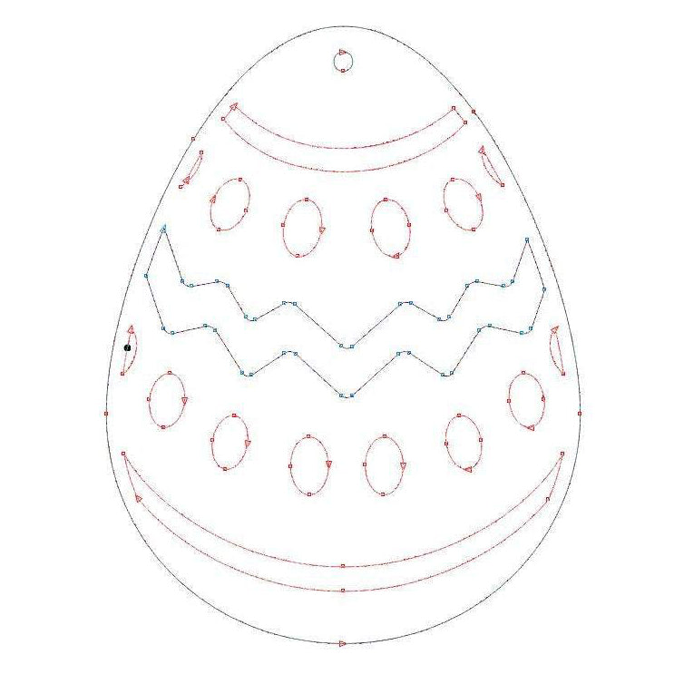 Set of 15 Easter eggs - Laser Cut File SVG & DXF