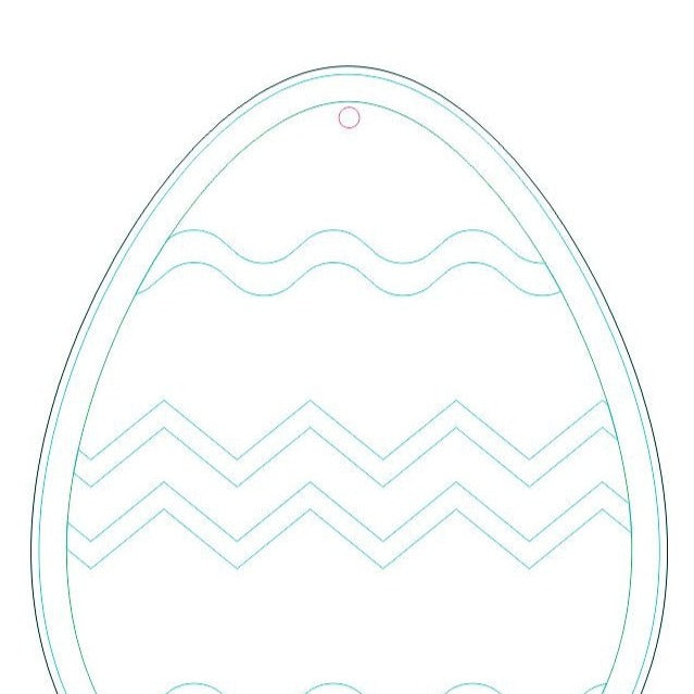 Set of 12 flat Easter eggs