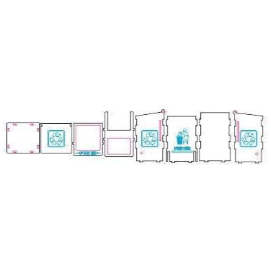 Dumpster wooden box - Laser Cut File SVG & DXF