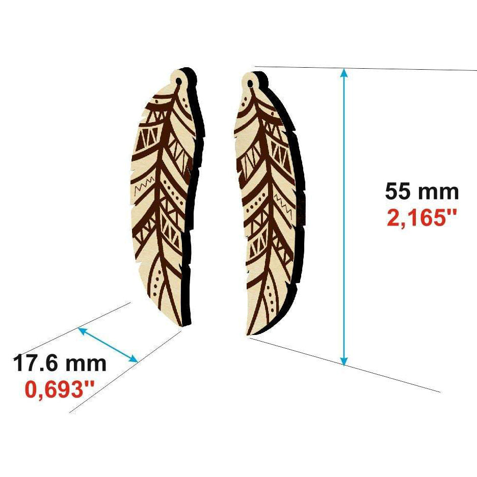 Earrings plumage