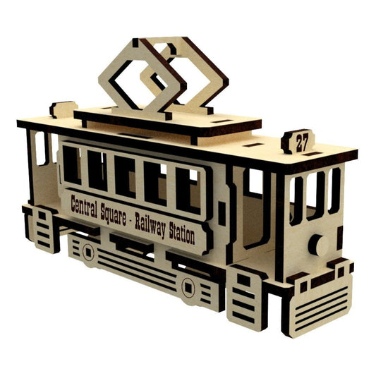 Tranvía antiguo - Archivo de corte láser SVG y DXF