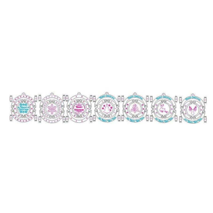 Set of 7 Christmas tree ornaments