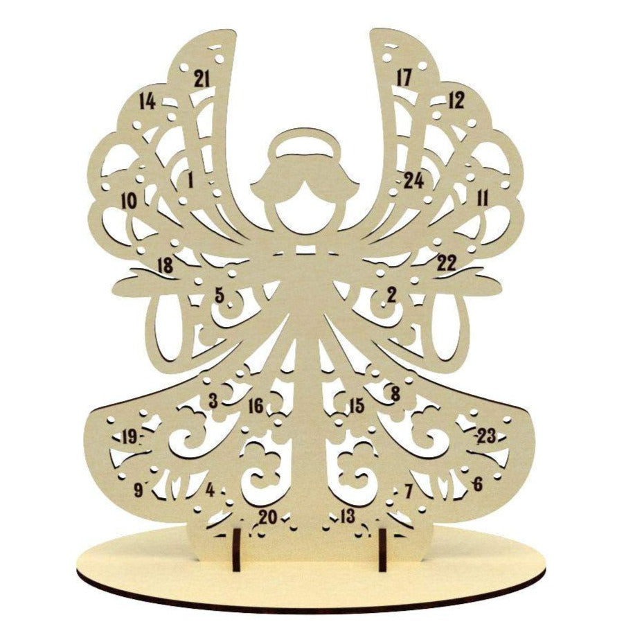 Angel Lollipop Advent Calendar Laser Cut File