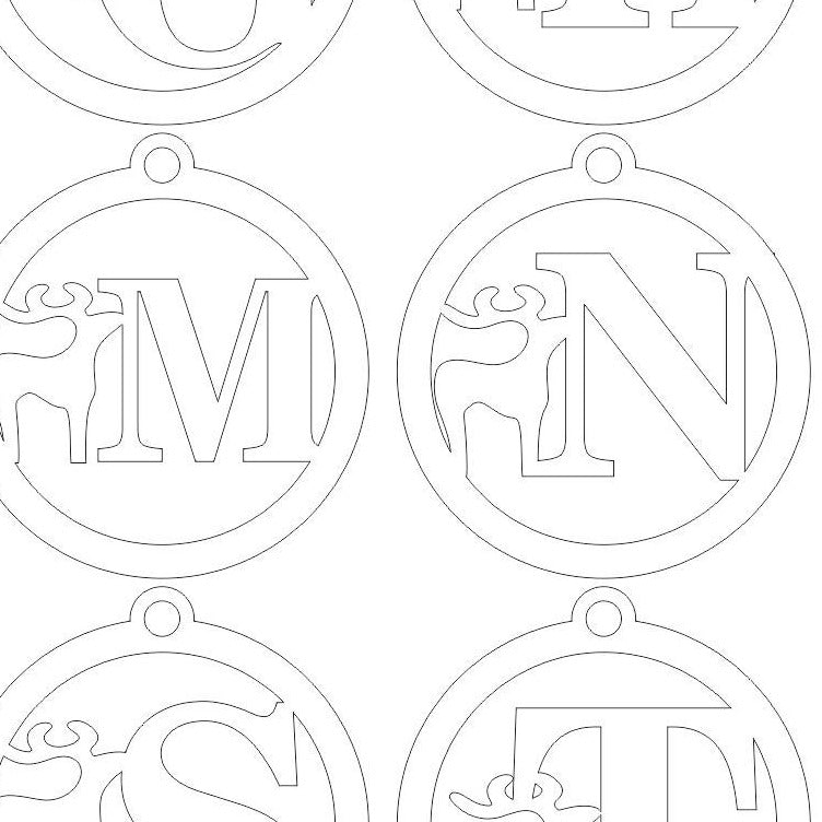 Alphabet for Christmas tree