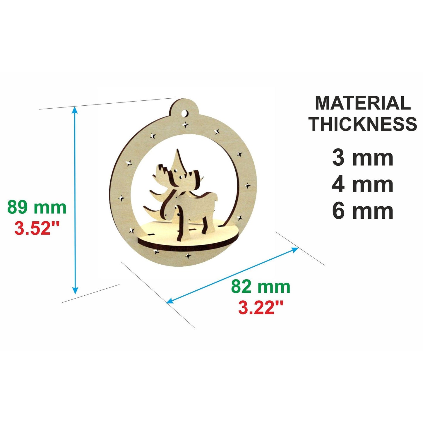 Christmas Deer Ornament