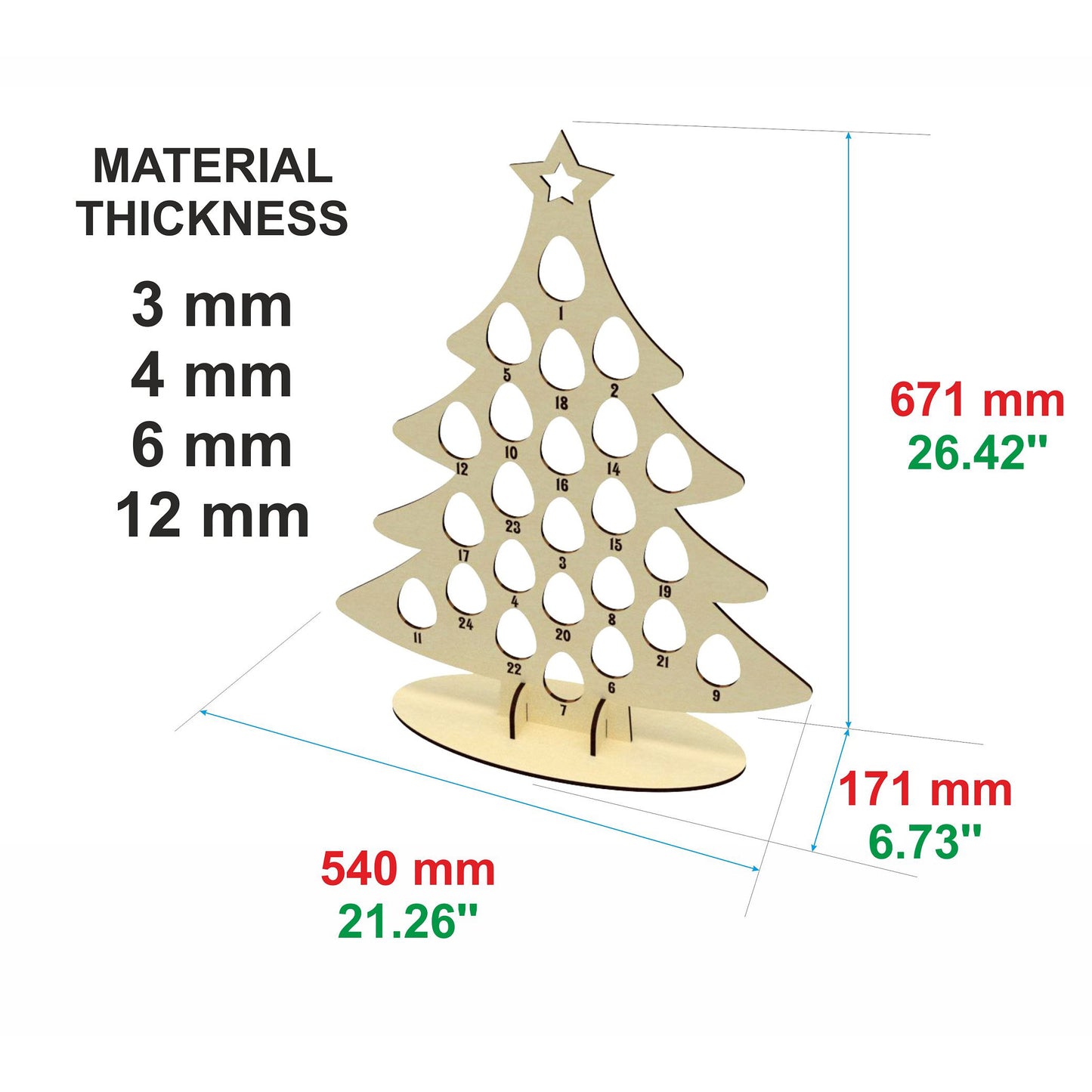 Advent Christmas tree for kinder eggs