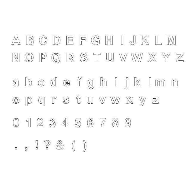 LaserCut Font