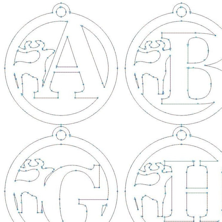Alphabet for Christmas tree