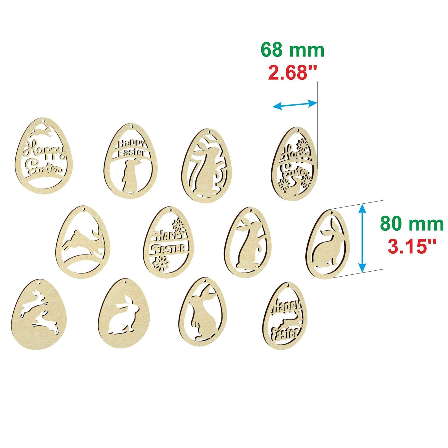 Set of 12 Easter Eggs