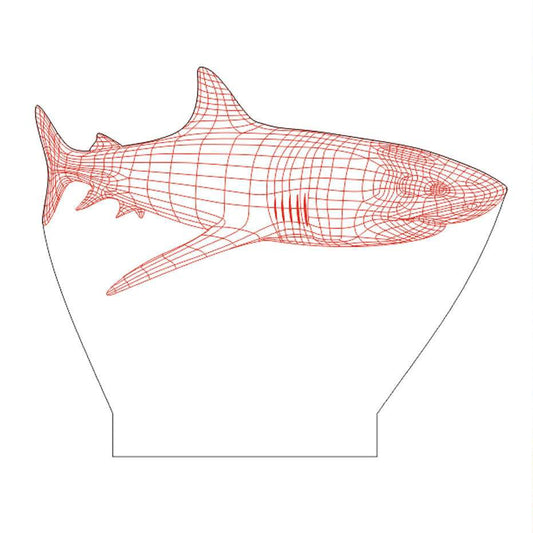 Base LED SHARK - Archivo de corte láser SVG y DXF