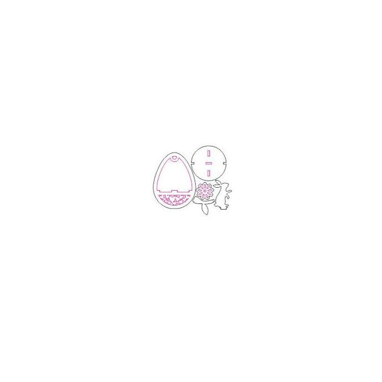 Easter Egg "Rabbit with flower"