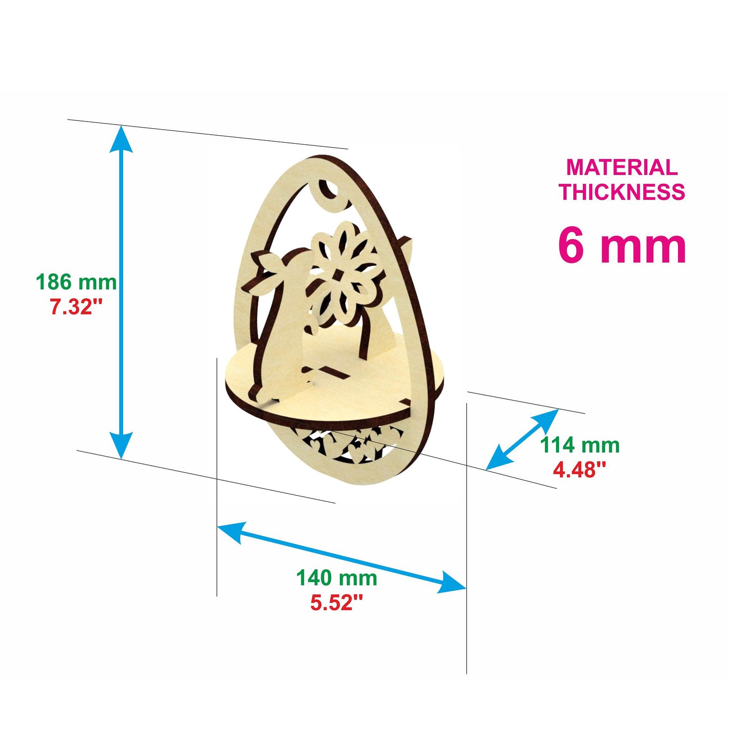 Easter Egg "Rabbit with flower"