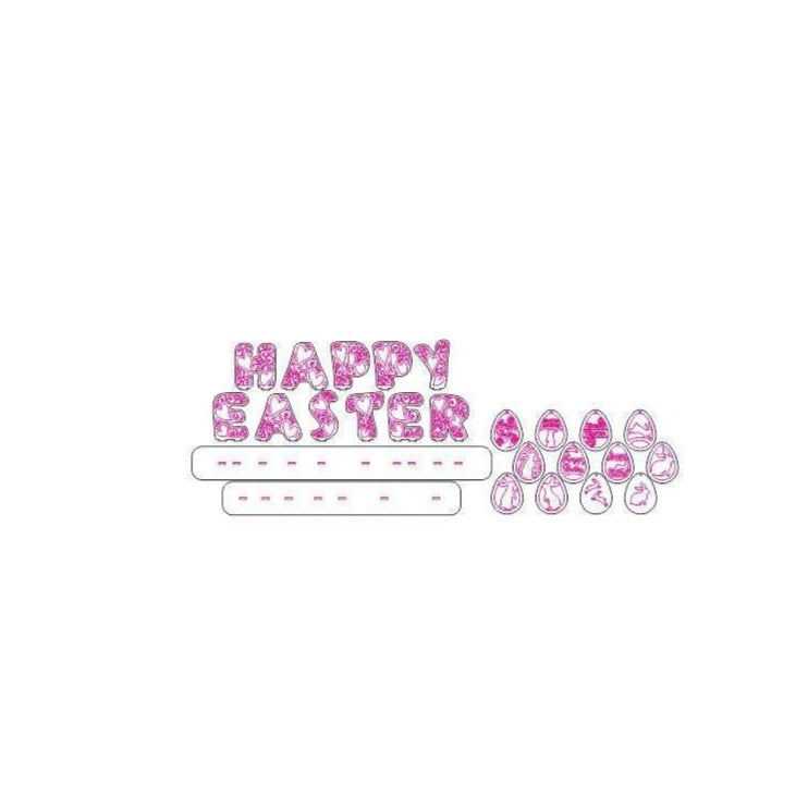 Huevos de Pascua y etiqueta - Archivo de corte láser SVG y DXF
