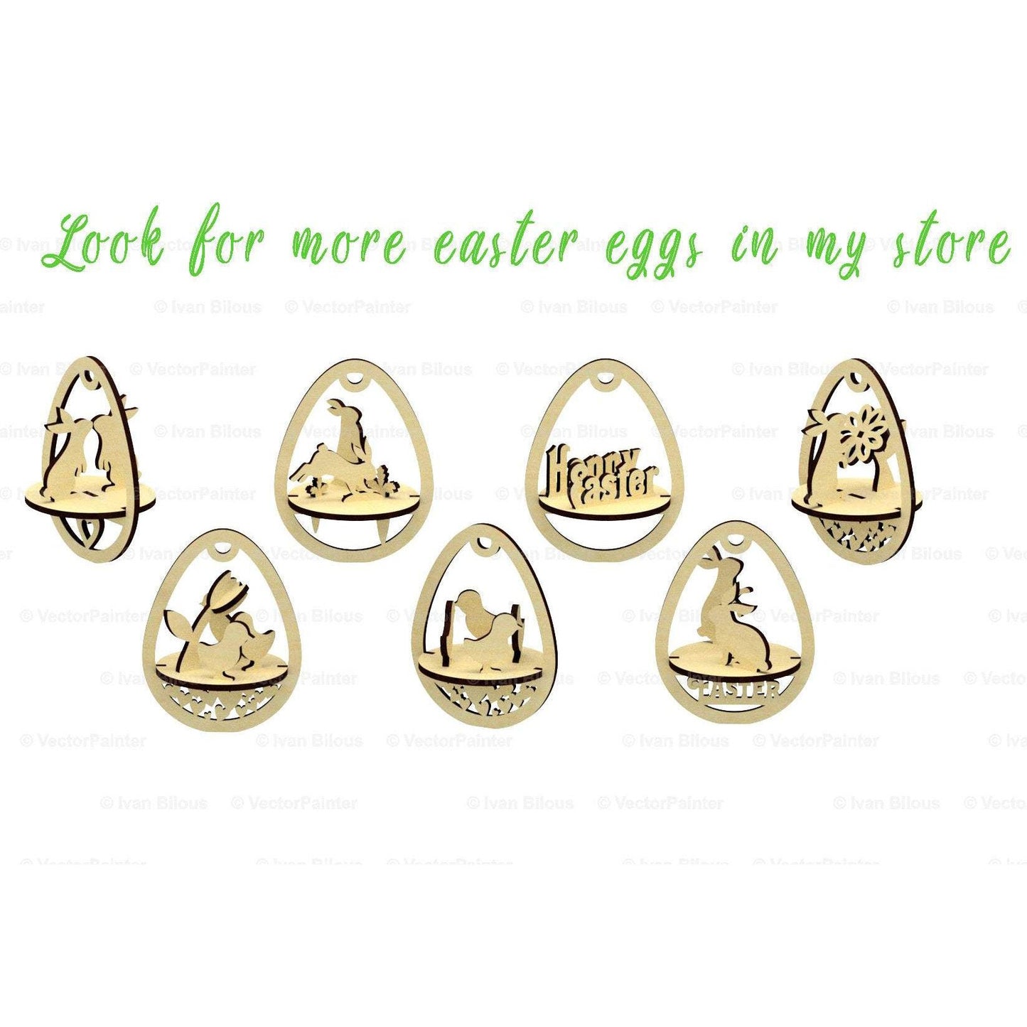 Easter Egg Ornament "Happy Easter"