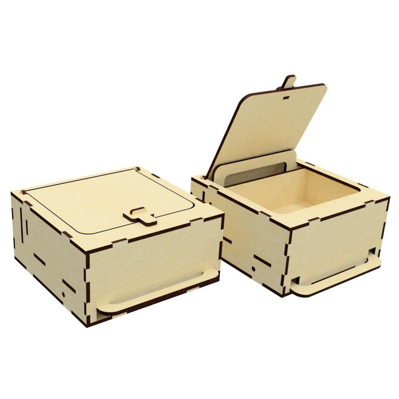 Box with a leaver
