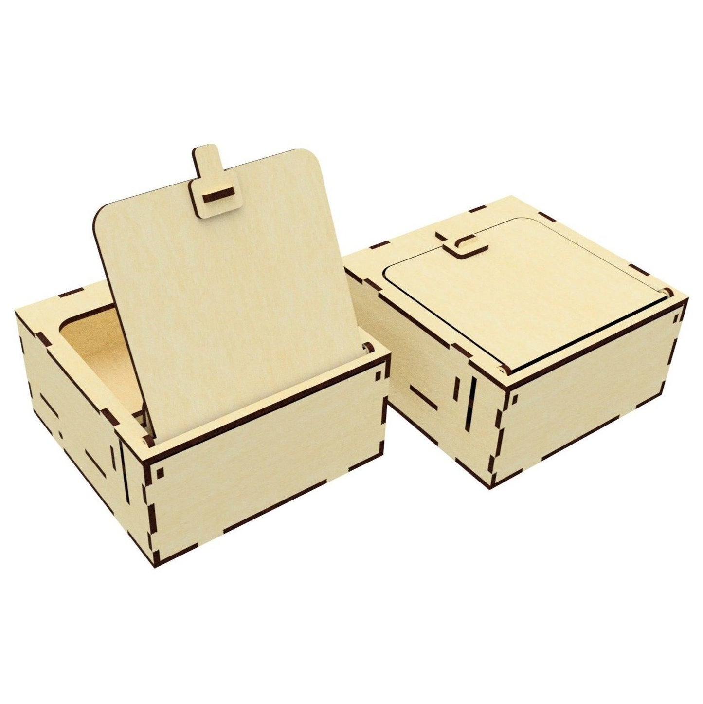 Box with a leaver