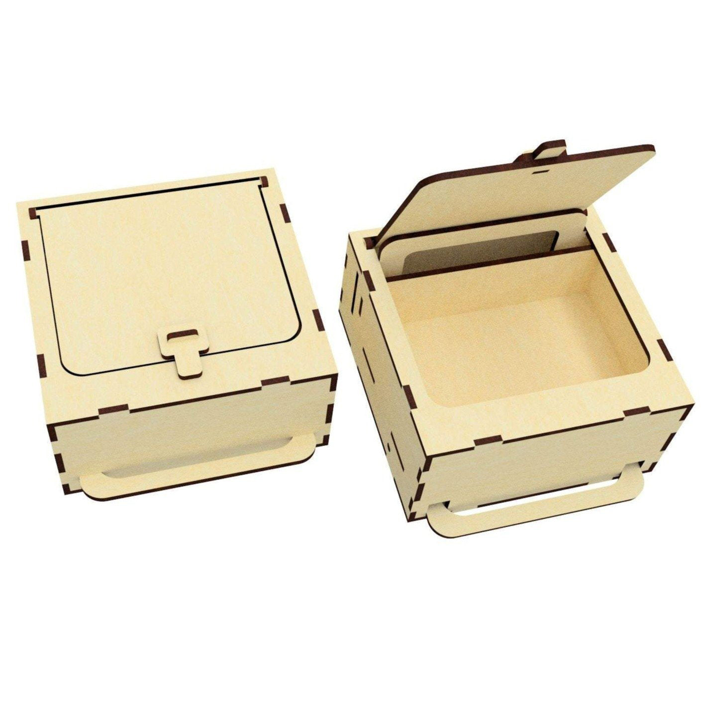 Box with a leaver
