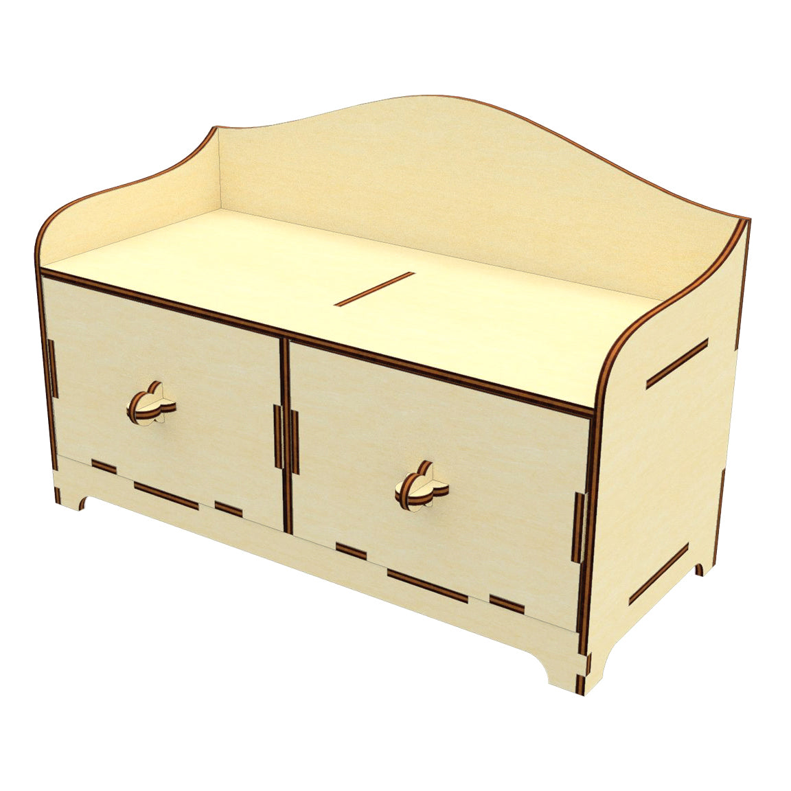 Caja pequeña para estantes - Archivo de corte por láser SVG y DXF