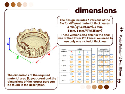 Box & Fence for Flower Pot #2