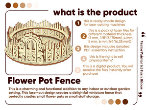 Box & Fence for Flower Pot #2