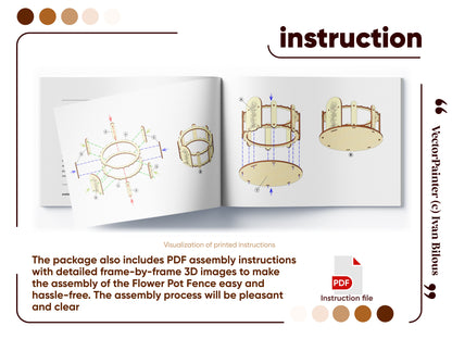 Box & Fence for Flower Pot #4