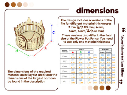 Box & Fence for Flower Pot #5