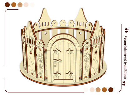 Box & Fence for Flower Pot #5