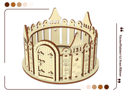 Box & Fence for Flower Pot #5