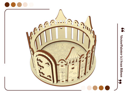 Box & Fence for Flower Pot #5