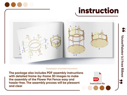 Box & Fence for Flower Pot #5
