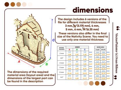Nativity Barn with Baby Jesus, Mary and Joseph