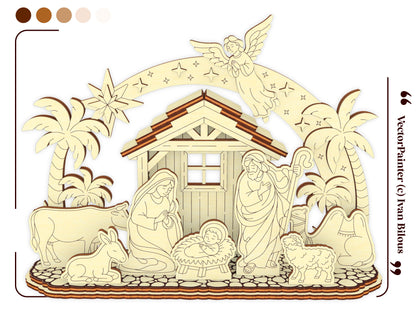 Schwibbogen with Nativity Scene