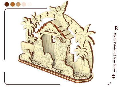 Schwibbogen with Nativity Scene