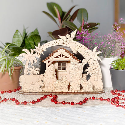 Schwibbogen with Nativity Scene