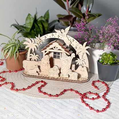 Schwibbogen with Nativity Scene