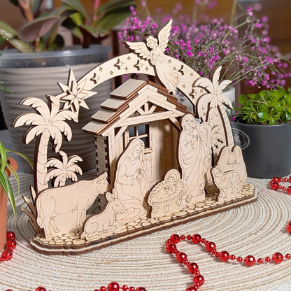 Schwibbogen with Nativity Scene