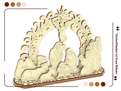 Schwibbogen with Nativity Scene