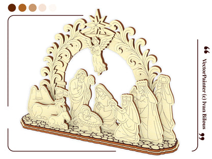 Schwibbogen with Nativity Scene